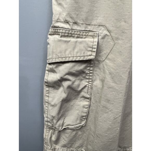 EMERGENCY EXIT Cargo Shorts Mens 38 khaki rip stop Casual‎ Outdoors Tan - Picture 4 of 5